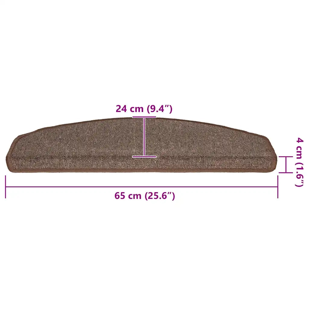 Tappetini per Scale 30 pz Marrone CaffÃ¨ 65x24x4 cm