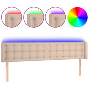 Testiera | Testata Cappuccino a LED 163x16x78/88 cm in Similpelle