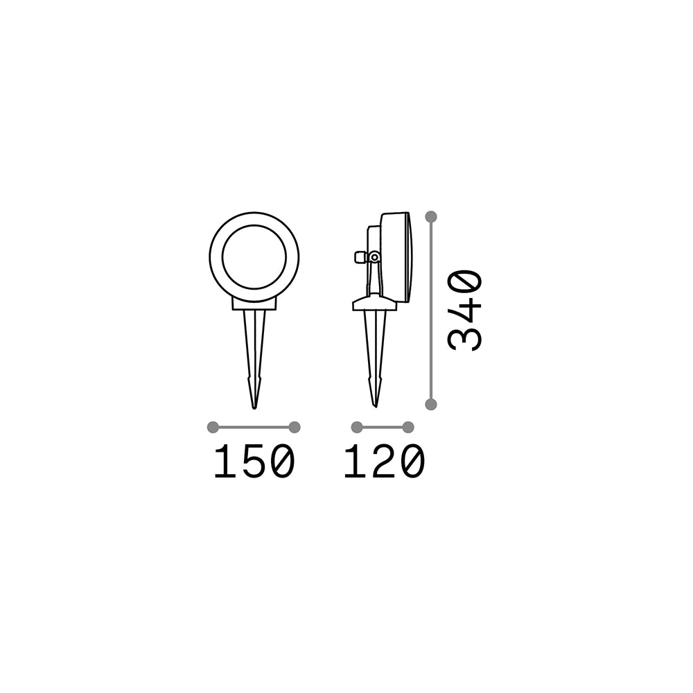Piantana Moderna Da Esterno Litio Materie Plastiche Grigio 1 Luce Gx53