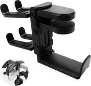 Headset e controller supporto con supporto per cavo e manubrio - Supporto per cuffie da 360 gradi girevoli per gaming - Supporto per cuffie da testa per computer da appendere ai tavoli e alle pareti