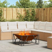 Focolare-Stufa-Camino Marrone 80 x 80 x 40 cm Acciaio 724511