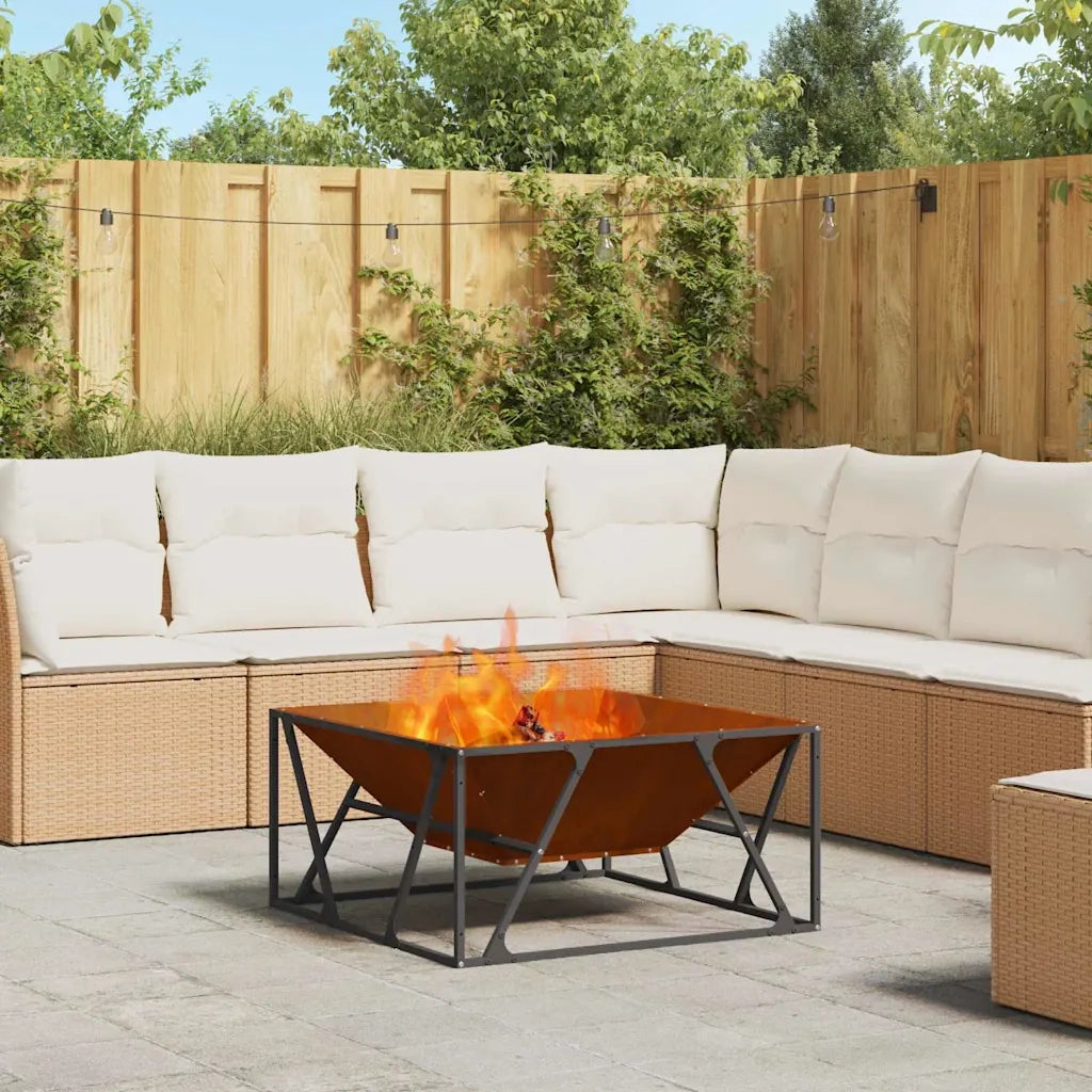 Focolare-Stufa-Camino Marrone 80 x 80 x 40 cm Acciaio 724511