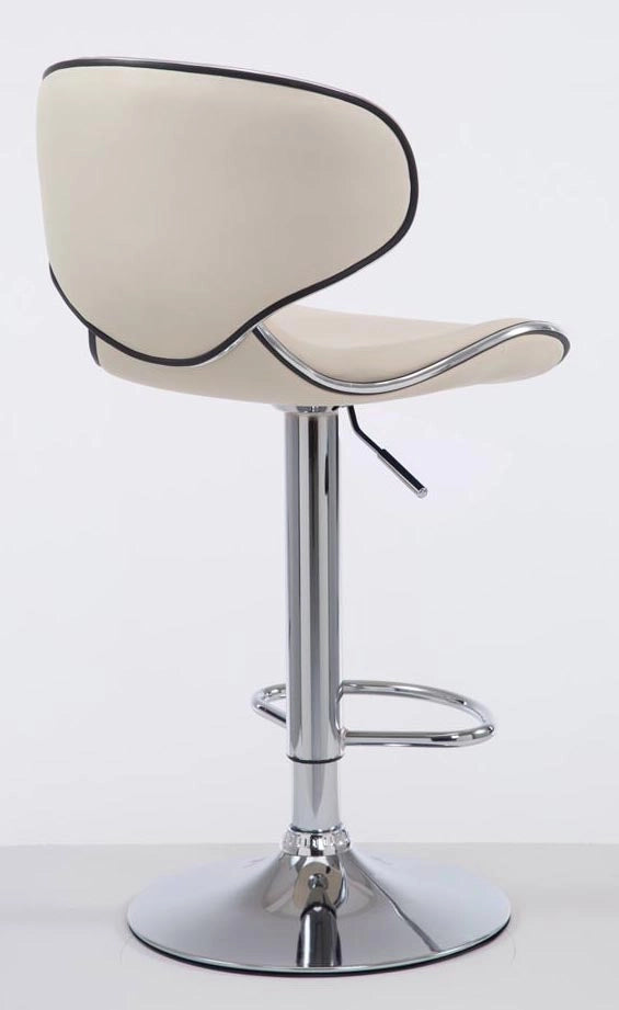 Set 2x Sgabelli LAS VEGAS V2 in similpelle crema,cromo
