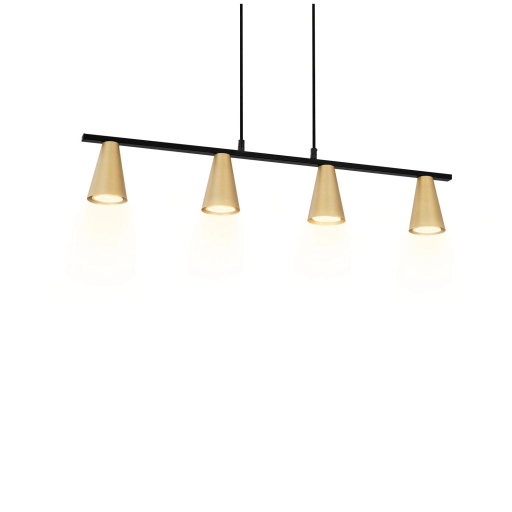 Lampada a sospensione ZMH moderna per sala da pranzo 4 fiamme GU10 lampada a sospensione per soggiorno corridoio
