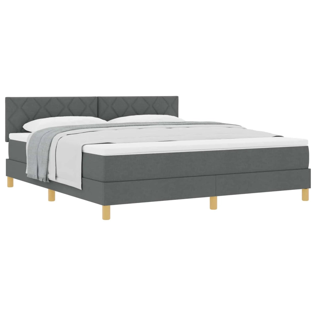 Letto a molle con cuscino Grigio scuro 180 x 200 cm Tessuto 3339015