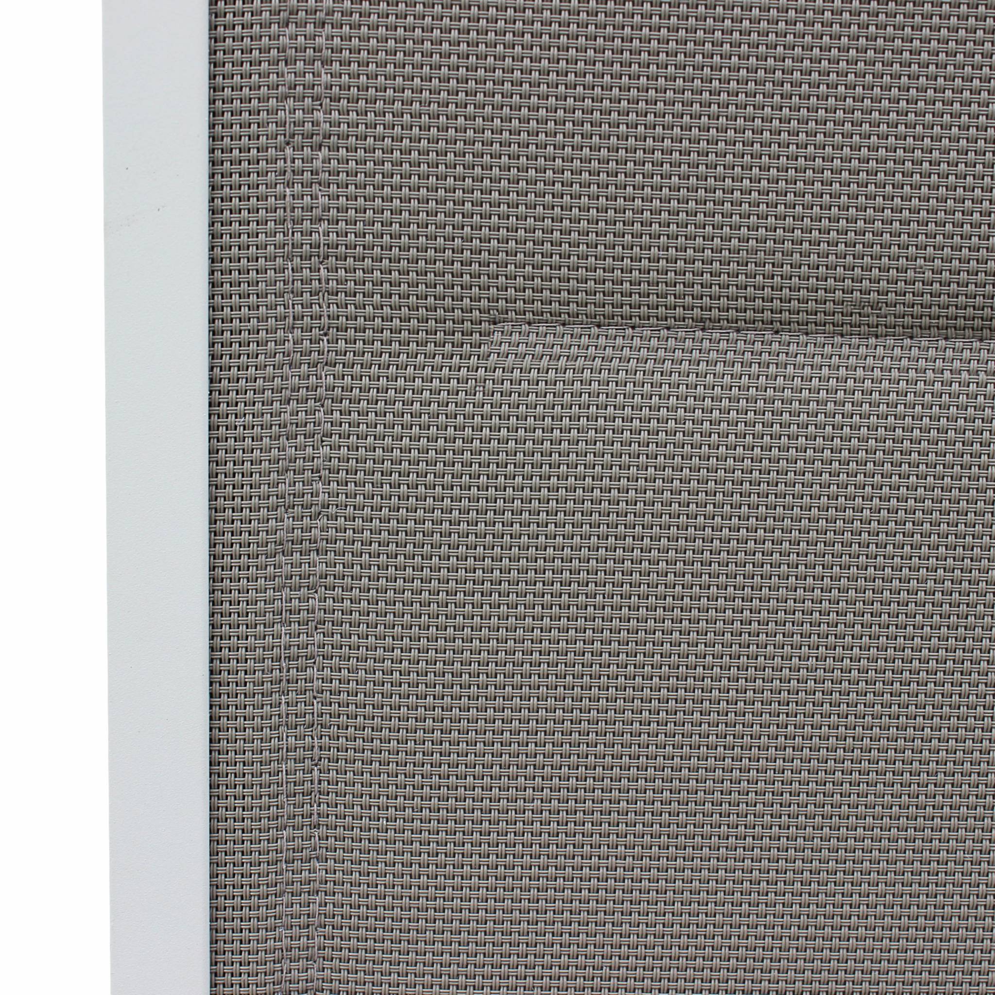 Set di 2 sedie da giardino moderne, alluminio, textilene, bianco