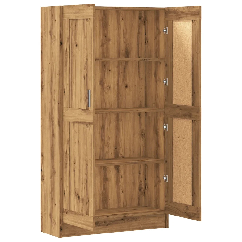 Libreria-Scaffale per Libri-Mobile di Stoccaggio Rovere Artigianale 82,5x30,5x150 cm Legno Multistrato