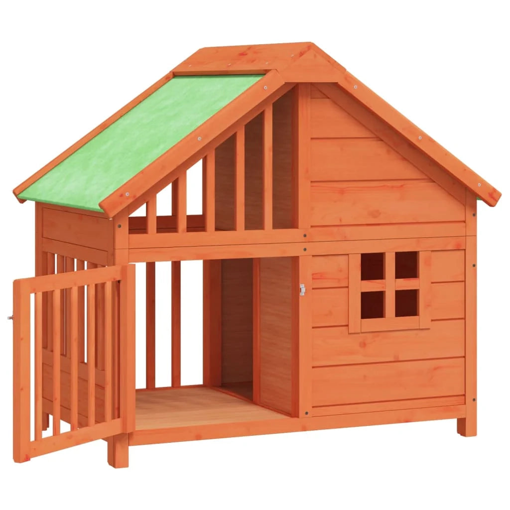 Cuccia gabbia per animali pac 96 x 60,5 x 87 cm legno massello di pino marrone 02_0041724