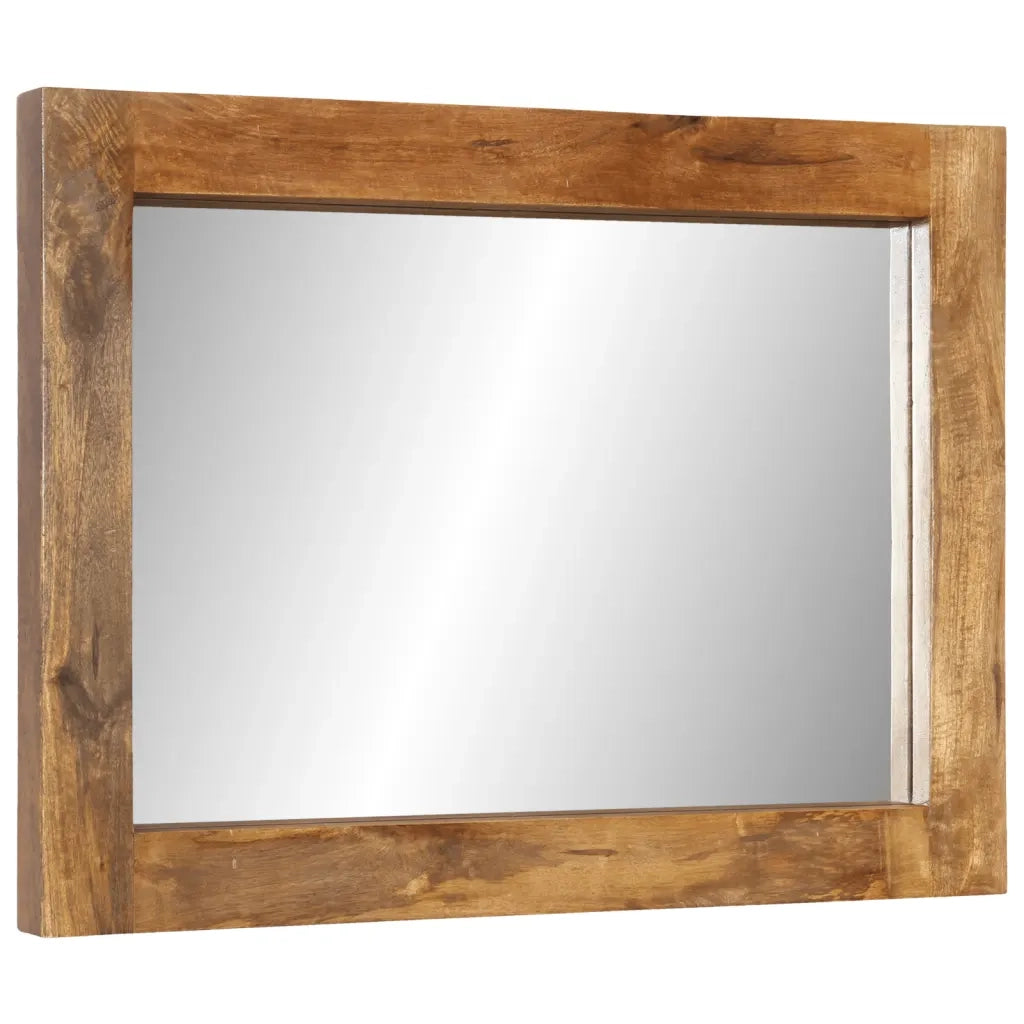 Specchio 70x50 cm in Legno Massello di Mango e Vetro 351985