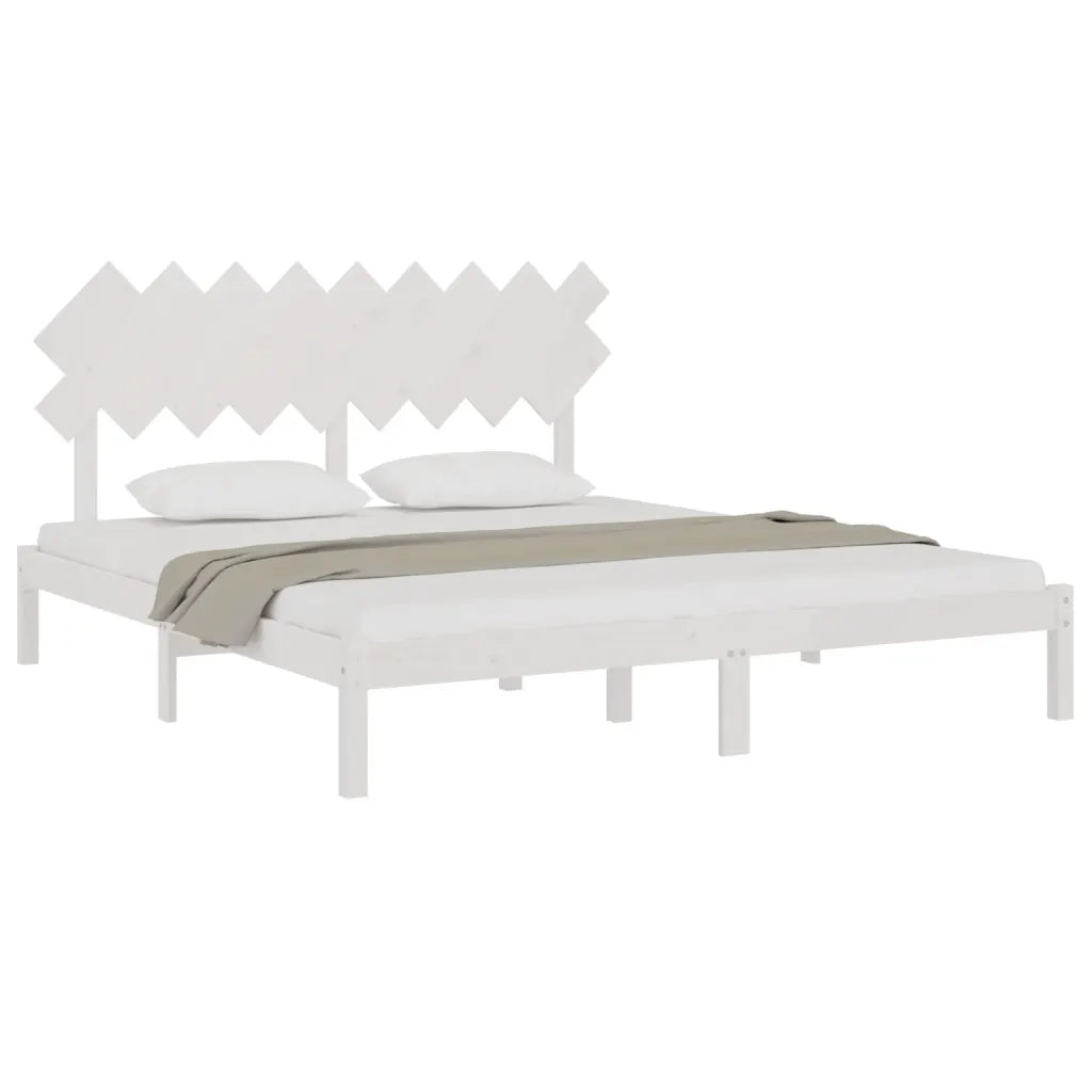 Giroletto Bianco 180x200 cm Super King in Legno Massello 3104884
