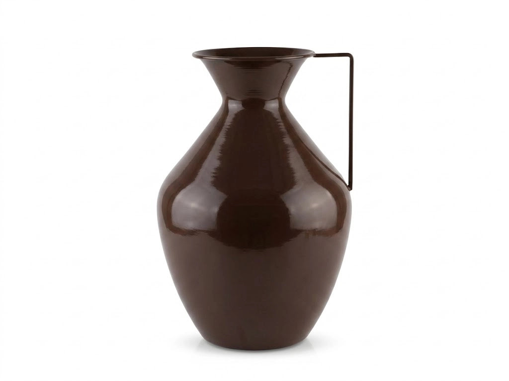 Vaso metallo Mondex Roger 15,7x25x37 cm cioccolato 1 pz