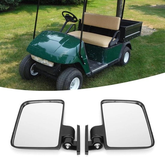 Retrovisore per Carretti da Golf - Guscio Resistente agli Impatti - Retrovisore Convesso - Hardware di Montaggio Incluso