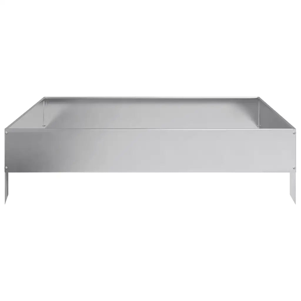 Fioriera Rialzata da Giardino 100x100x26 cm in Acciaio Zincato 851022