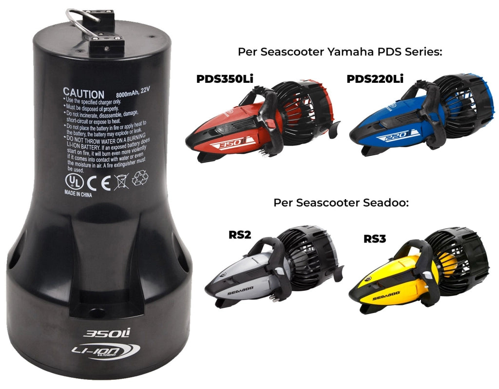Batteria Li-Ion Ricaricabile PDS350 22V 8Ah per Seascooter Acqua Scooter Navtech II