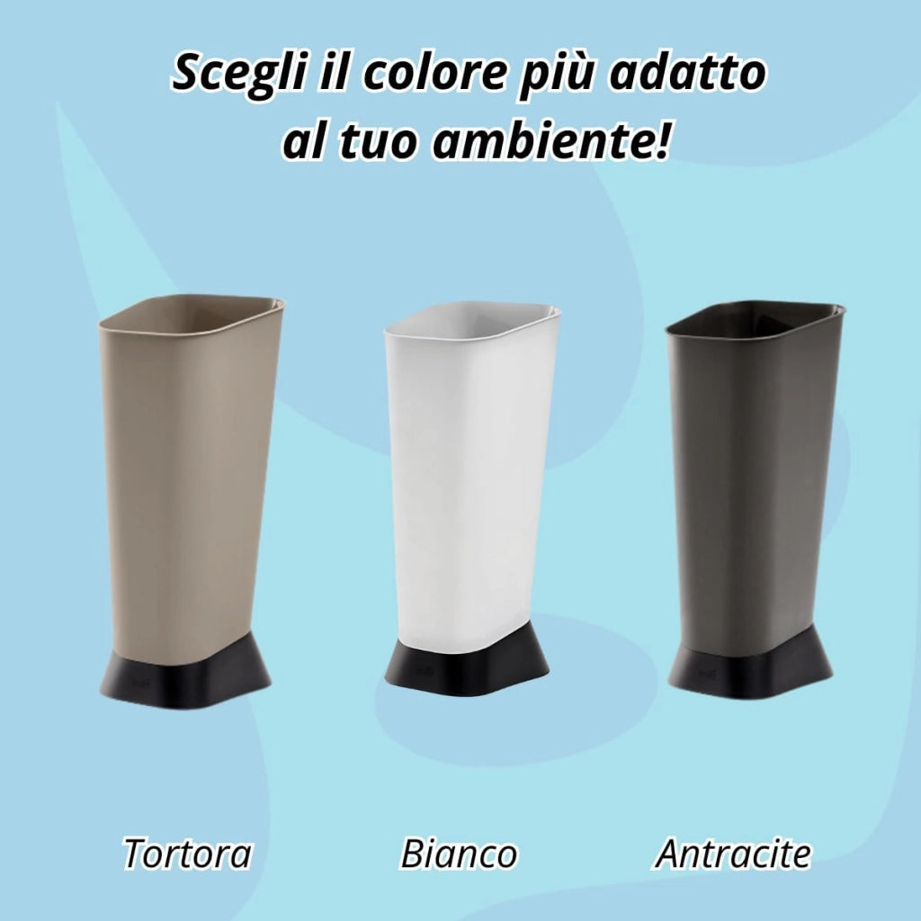 Porta Ombrelli Pluvio in Plastica per Interno ed Esterno Salvaspazio Tortora