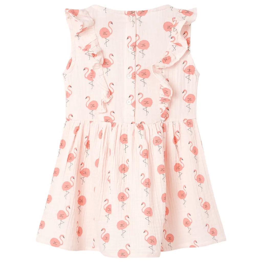 Abito da Bambina con Volant Rosa Tenue 104 11480
