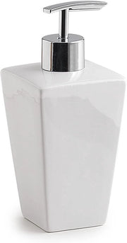 Dispensatore di sapone in ceramica - bianco - 1 pezzo - 17 x 7,5 x 7,5 cm
