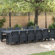 Set da Pranzo per Giardino 13 pcs Antracite Rattan Polt 3378773
