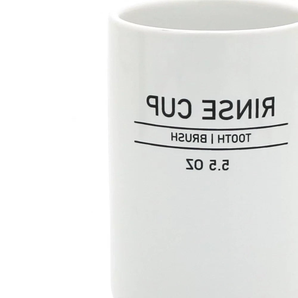 Bicchiere in ceramica bianco - serie White