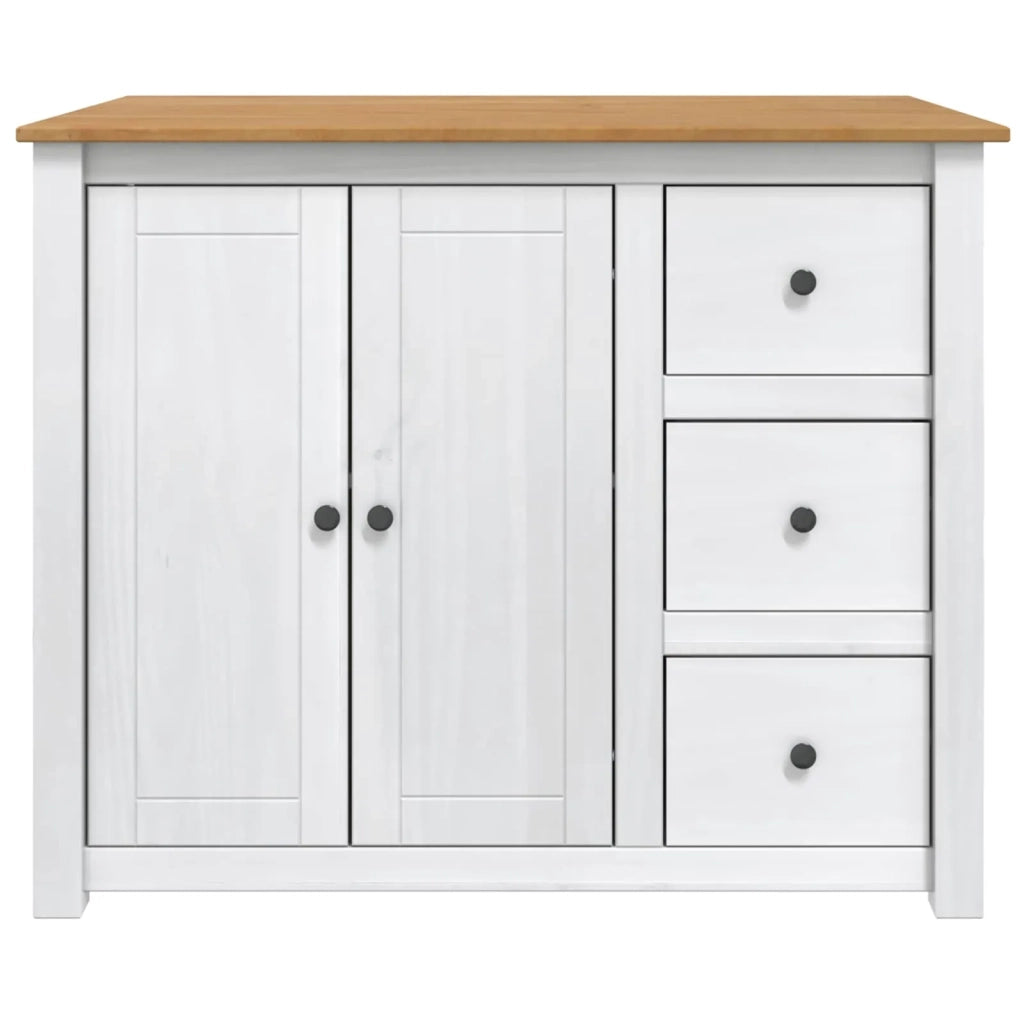Carrello da Cucina PANAMA 2 pcs Bianco e Cera di Miele 3425389