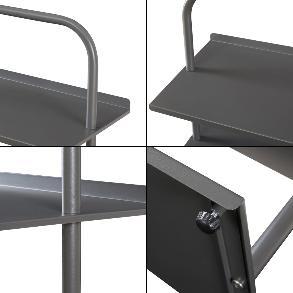 Scaffale Portascarpe Poytya Scarpiera a 5 Livelli 119 x 60 x 32 cm - Antracite [en.casa]