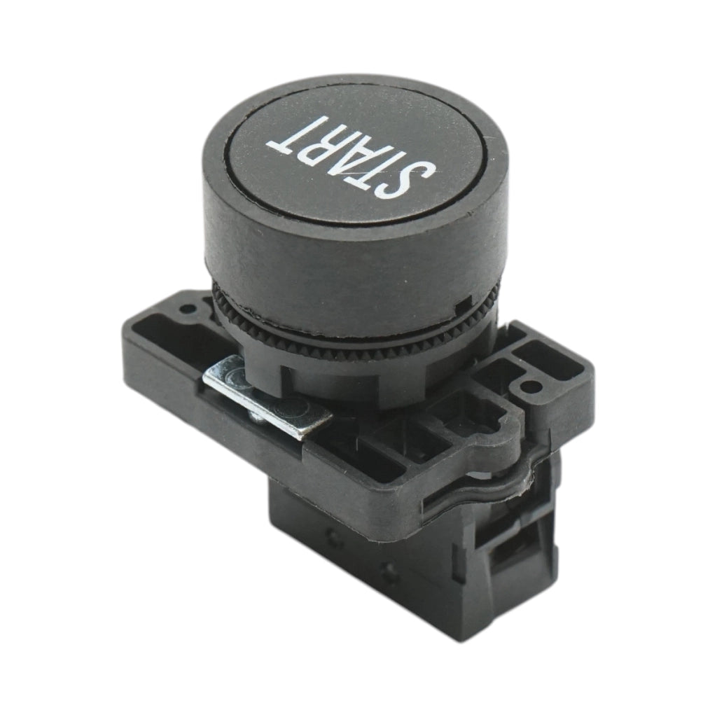 Pulsante di comando START nero con ritorno 1NO, 400V/10A, LAY5 Breckner Germany