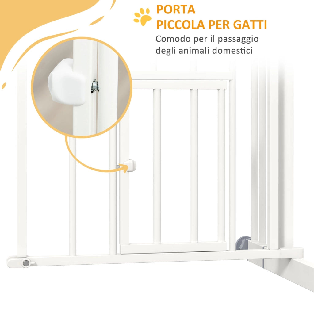 Cancellino per Cani ¨C Zephmum ¨C Acciaio e PA, Bianco, 74-80x76 cm