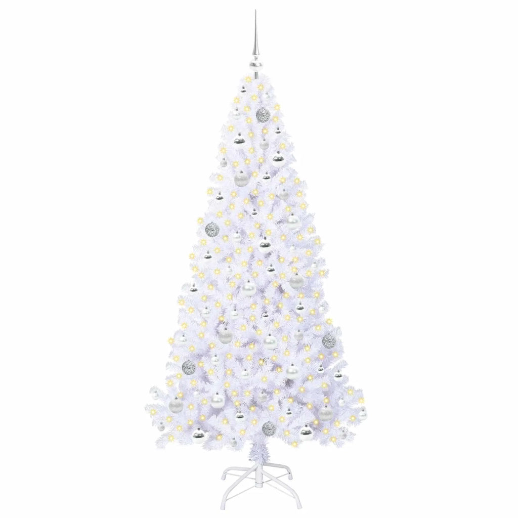 Albero di Natale artificiale Bianco 180 cm PVC e Acciaio