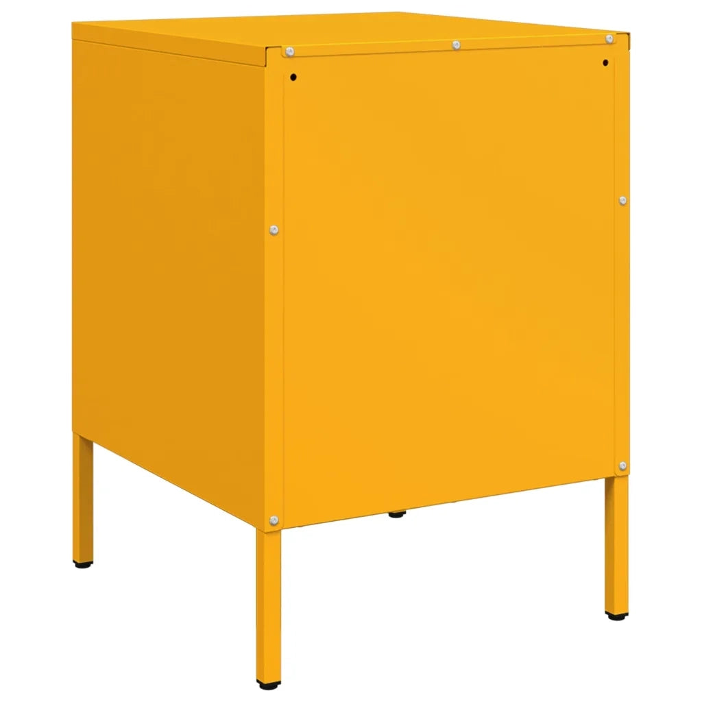 Comodino-Tavolino da notte Giallo Senape 36x39x50,5 cm in Acciaio 933970