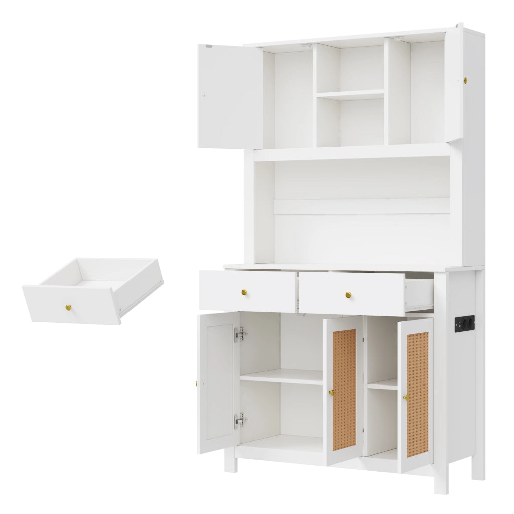 Mobile contenitore multiuso ¨C Minimal ¨C Bianco, 5 ante, 2 cassetti, 100x40x180 cm