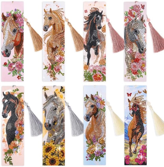 Set di Puntinatura con Diamanti - 8 Fogli di Etichette - Kit di Attività per Ragazze - Attività di Fai da Te - Multicolore - Materiali: Acrilico - Dimensioni: 19,2 x 5,3 cm
