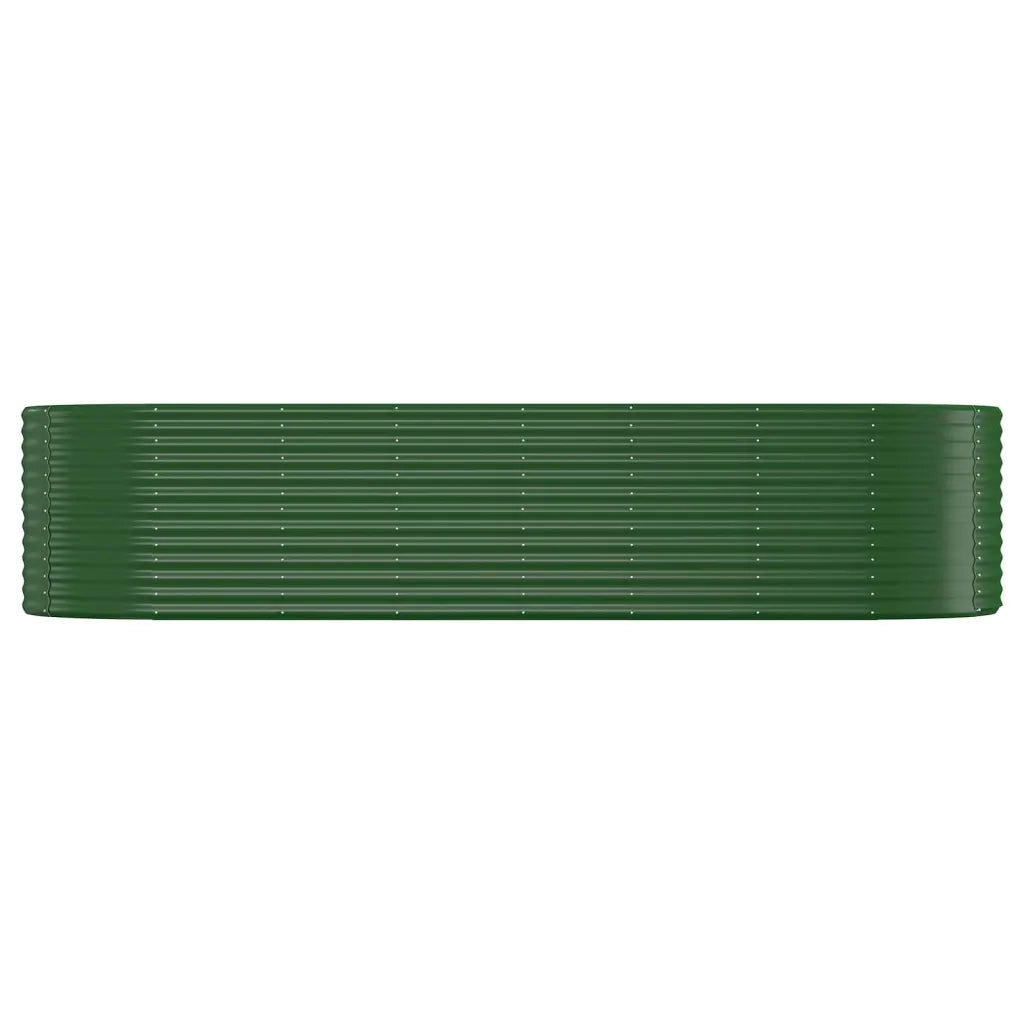 Fioriere | Cassetta per fiori | Letto Giardino Acciaio Zincato 322x100x68 cm Verde
