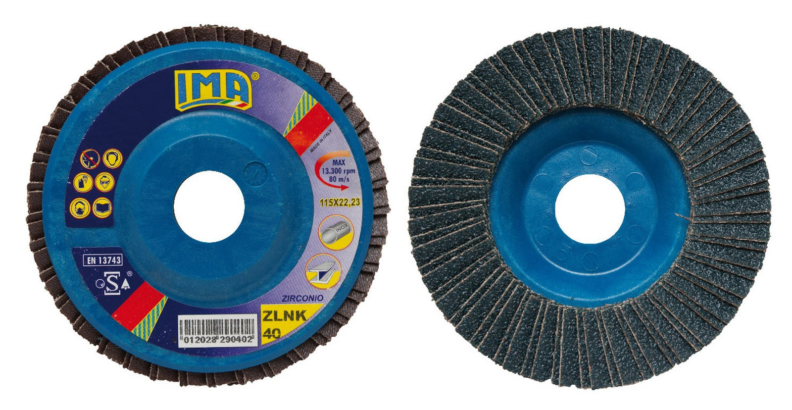 ima disco zirconio a lamelle mm.115 gr.100 cod:ferx.13469