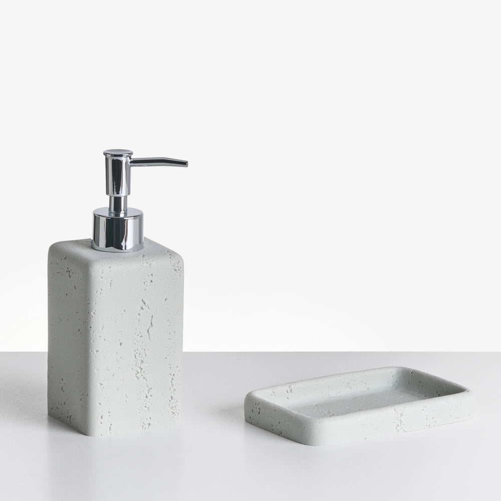 Set di accessori per il bagno marmo bianco stile elegante