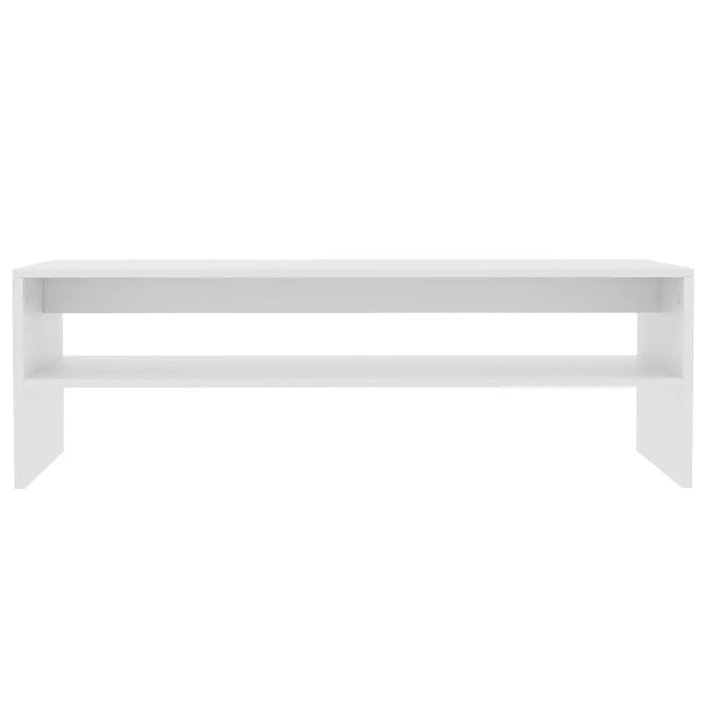Tavolino da Salotto Bianco 100x40x40 cm in Legno Multistrato 800126