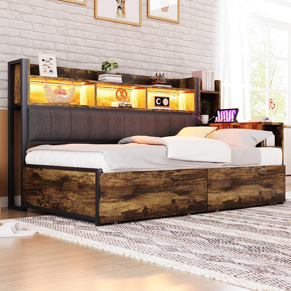 Divano letto ferro 90x200cm?- Xylo - LED scrivania legno