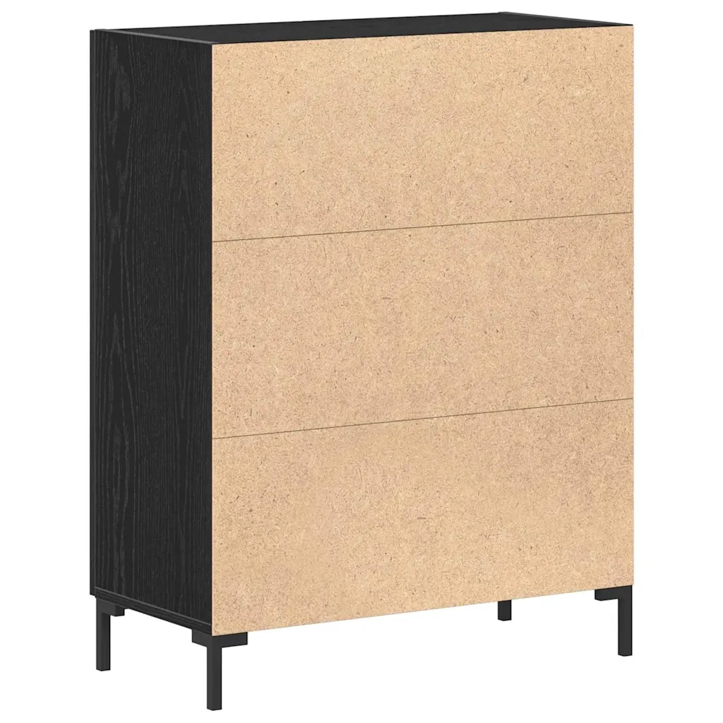 Credenza Rovere Nero 69,5 x 34 x 90 cm Legno ingegnerizzato 862874