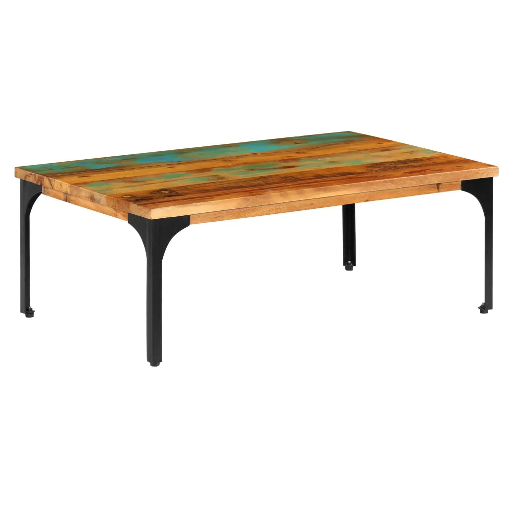 Tavolino da CaffÃ¨ 100x60x35 cm Legno Massello di Recupero cod mxl 13535