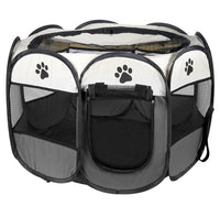 VALORA Box pieghevole ottagonale per animali domestici - Grigio 74x74x43cm