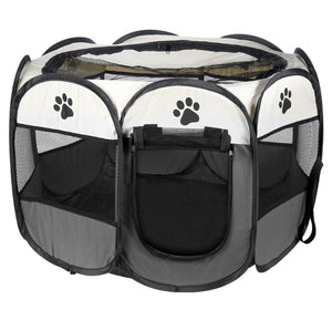 VALORA Box pieghevole ottagonale per animali domestici - Grigio 74x74x43cm