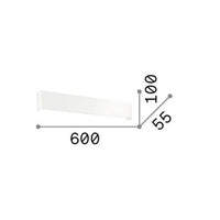 Applique Moderna Bright Metallo Bianco Led 15,5W 3000K Luce Calda