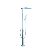 Gruppo doccia regolabile finitura cromo con soffione e doccietta h.230 cm EFFEZ