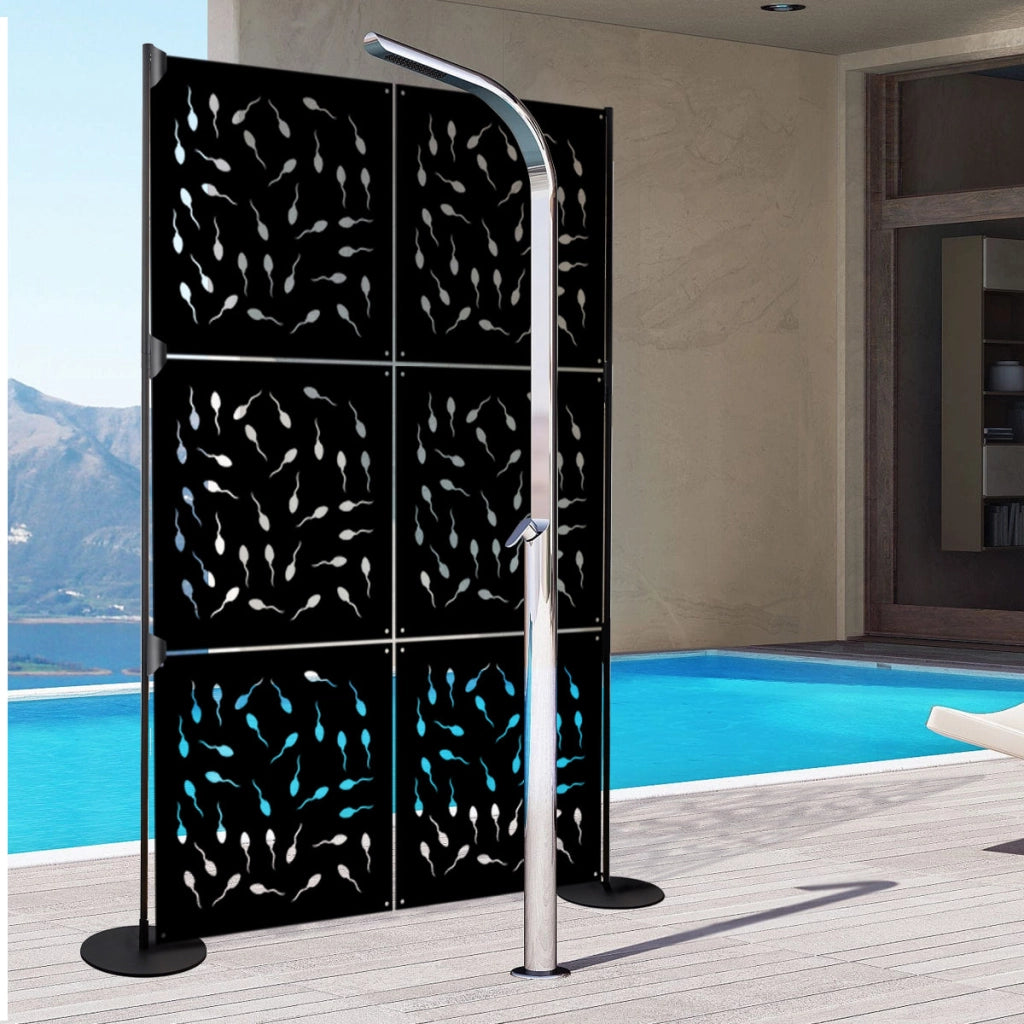 MAYBE LIFE - Pannello in PVC traforato - Parasole Misura: 73x73 cm, Colore: nero