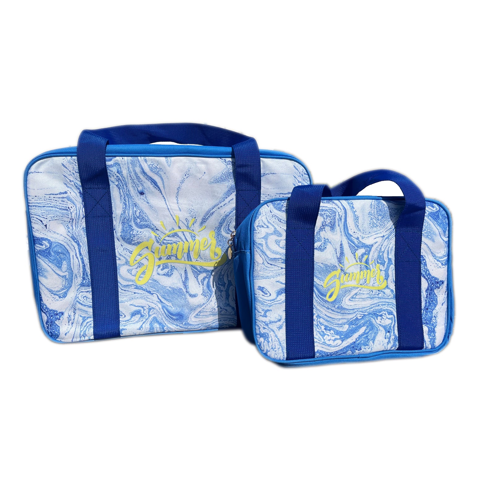 set 2 borse termiche di materiale tnt con rivestimento isotermico