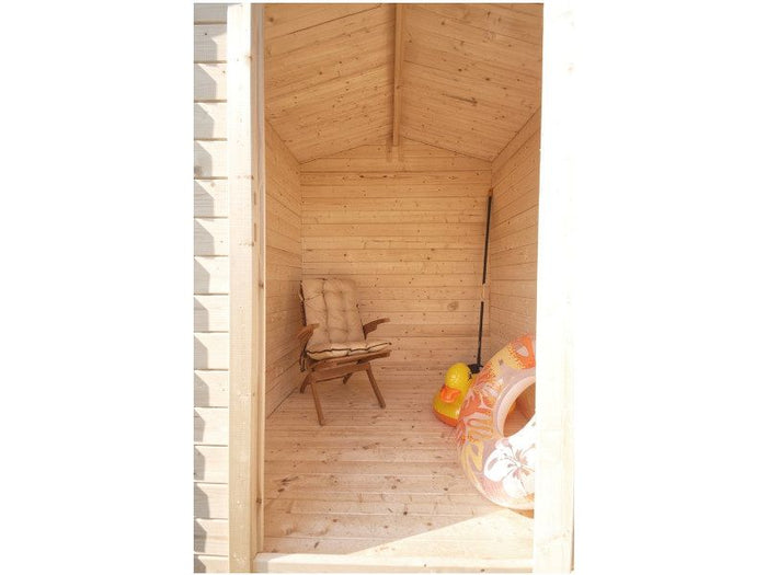 Casetta Gaia Losa legno pino grezzo spessore 28mm dimensioni 190x190cm