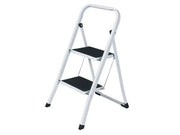 Sgabello Scala Scaletto in Metallo Tappetini Antiscivolo Stefy 2 Gradini