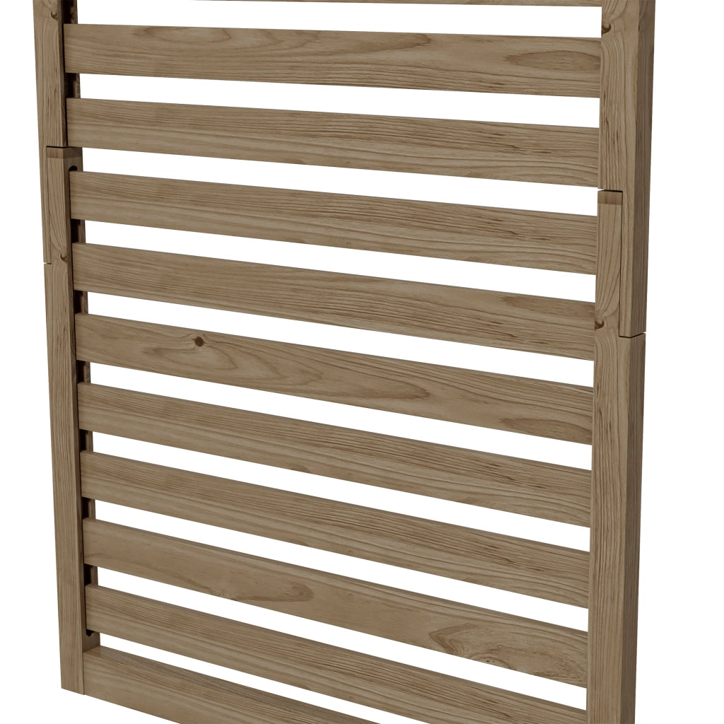 Mobile da bagno con ripiani e griglia ¨C zephmum ¨C legno naturale 60x18x170 cm