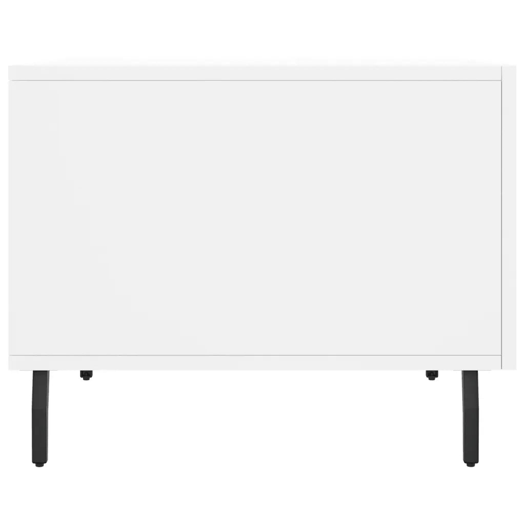 Tavolini da Salotto 2 pz Bianchi 50x50x40 cm Legno Multistrato