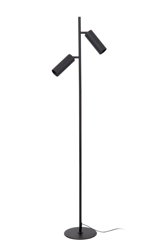 Lampada da terra CLUBS 2xGU10 nera alluminio Lucide