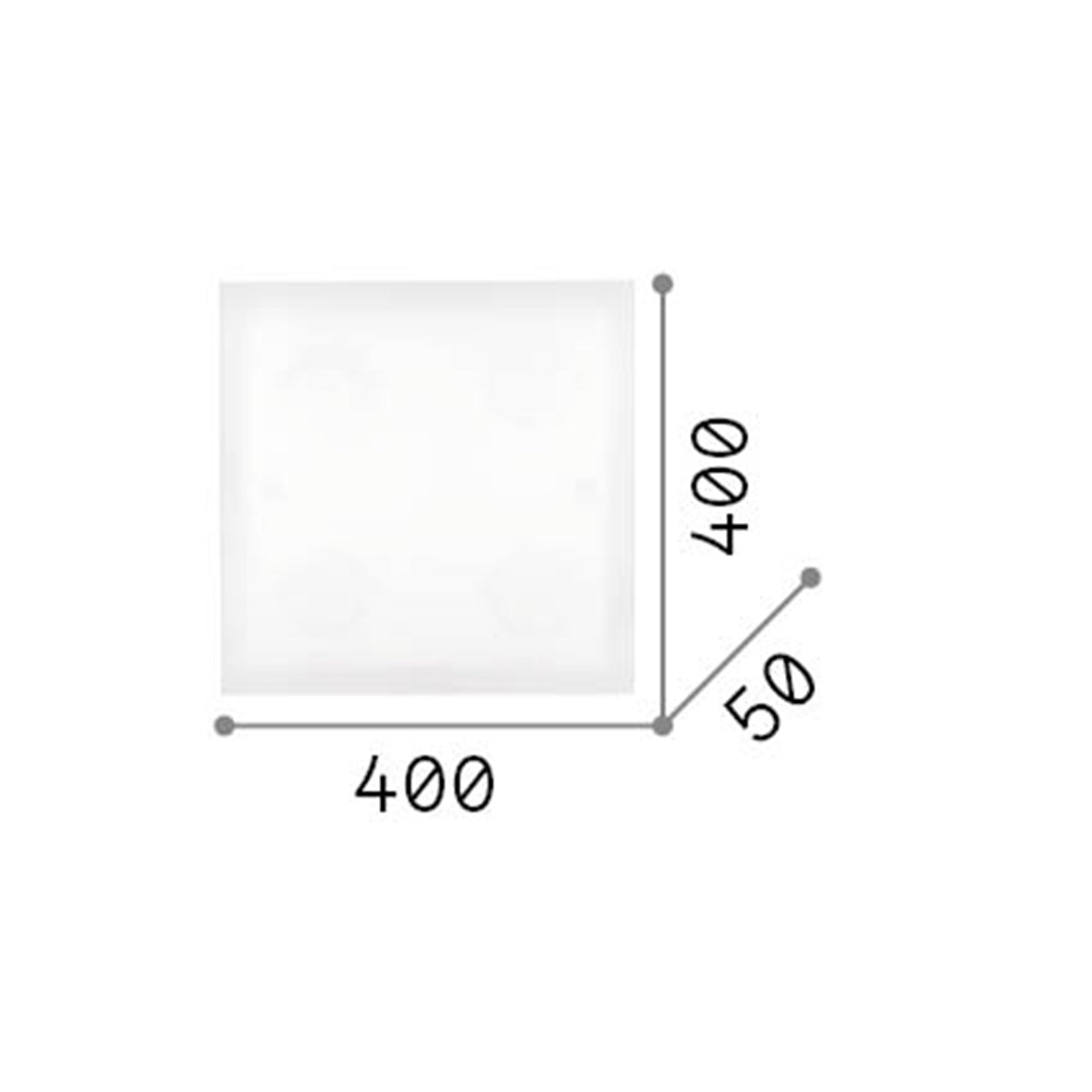 Plafoniera Moderna Flat Metallo Bianco 4 Luci Gx53 9W 3000K Luce Calda D30